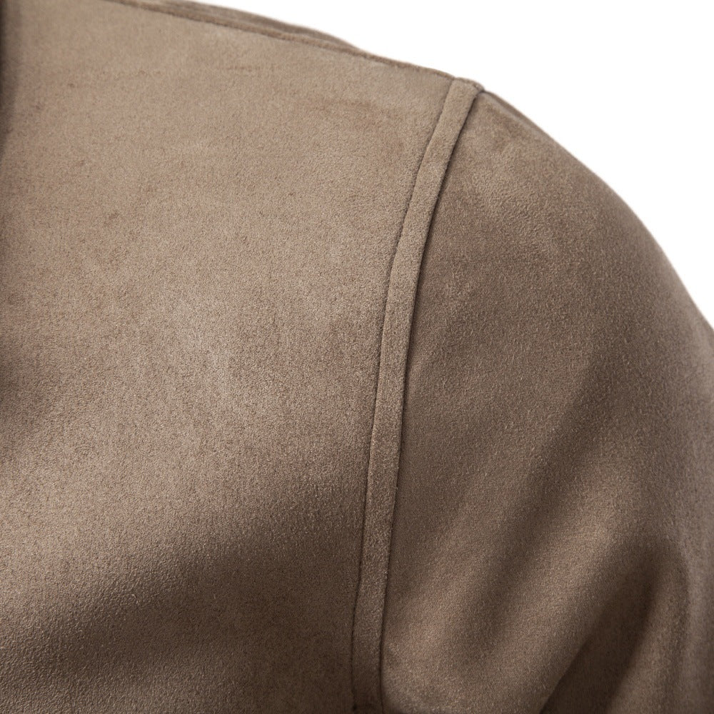 2026 Autumn Winter New Suede Collar Jacket For Men, Cross-Border Foreign Trade Business Casual Jacket For Men NorixaFashion.com