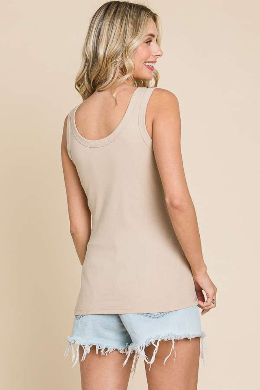 Culture Code Full Size Ribbed Scoop Neck Tank LuxuryLifeWay Online Store