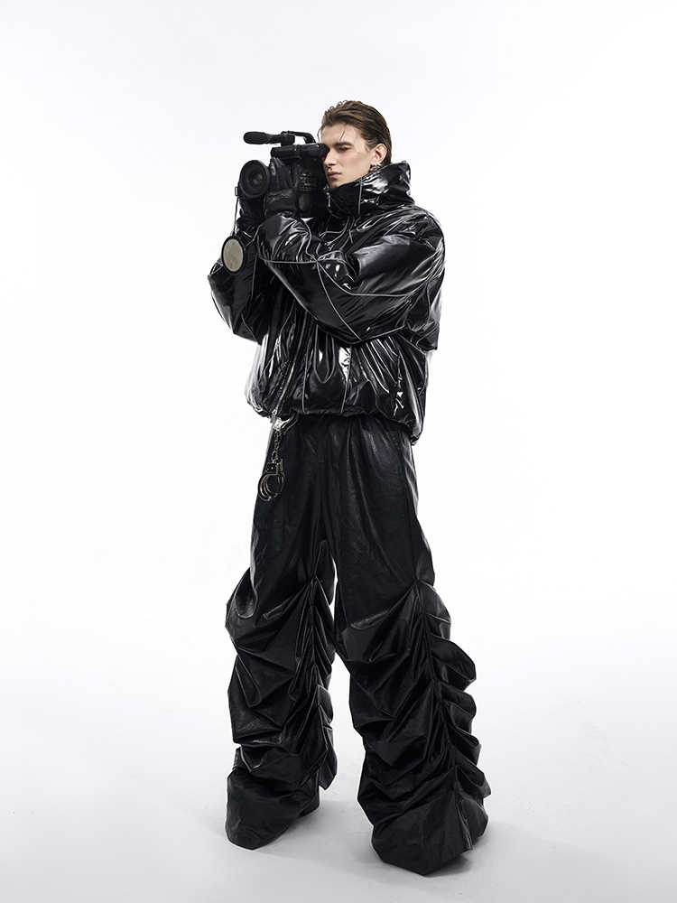 Men's Winter Reflective Line Bread Coat Thickened LuxuryLifeWay Online Store