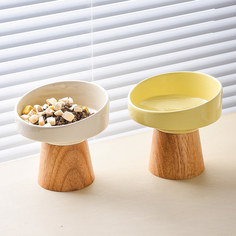 Cat Ceramic Bowl Puppy Dogs Food Water Dish Bowls Pet Elevated Canned Snacks Dining Plate Cats Small Dogs Feeding Supplies Pets Fashion