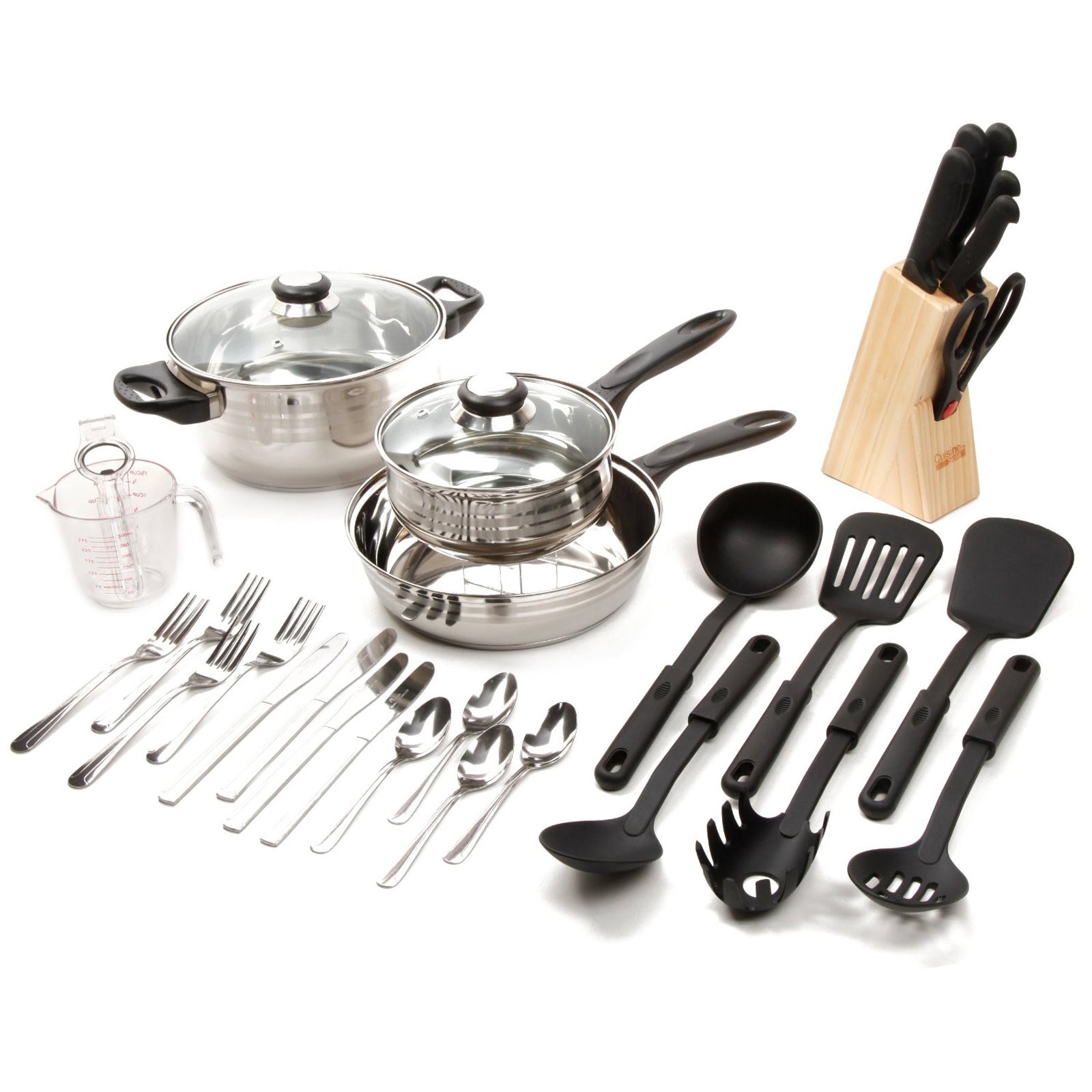 Gibson Total Kitchen Lybra 32-Piece Cookware Combo Set LuxuryLifeWay Online Store