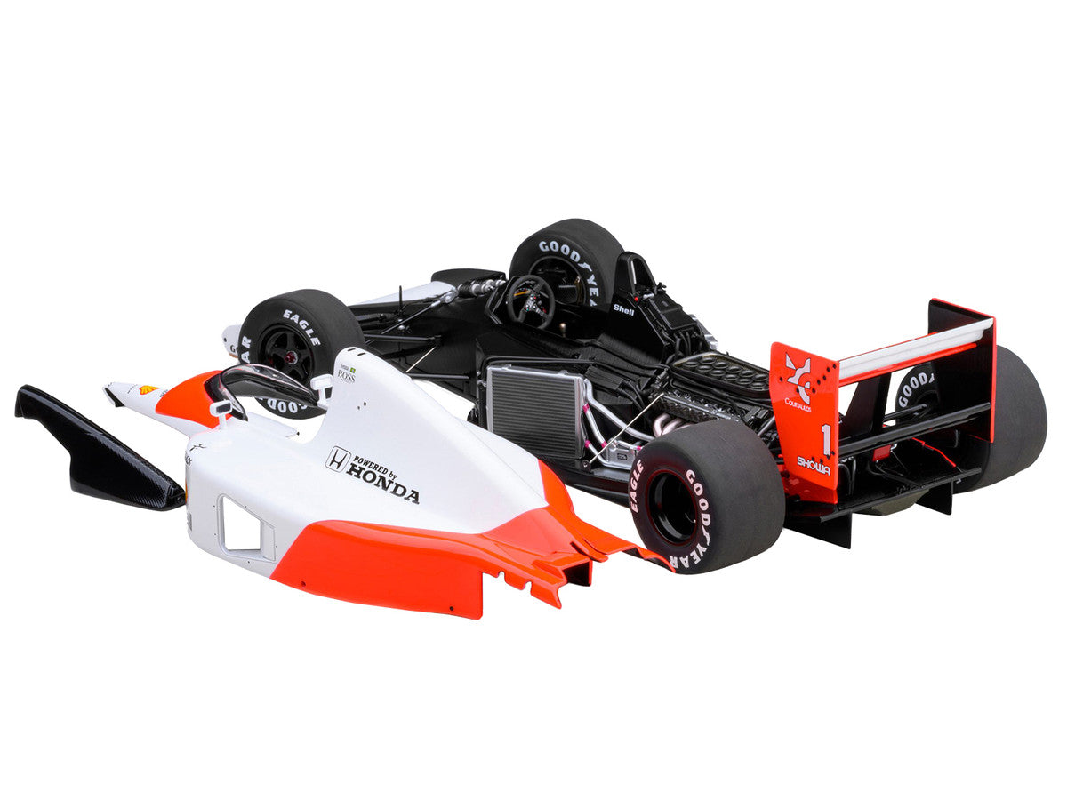 McLaren Honda MP4/6 #1 Ayrton Senna 2nd Place Formula One F1 Japanese GP (1991) (without McLaren Logo) 1/18 Model Car by Autoart LuxuryLifeWay Online Store