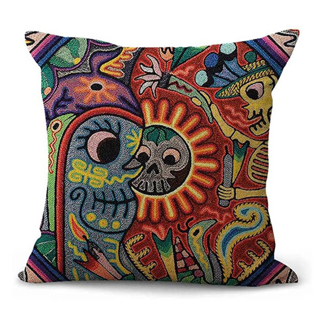 Mexican Style Cotton And Linen Pillowcase