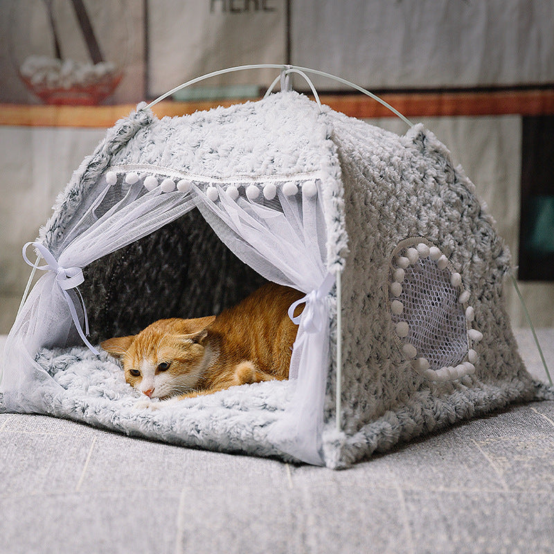 Semi-enclosed pet bed Pets Fashion