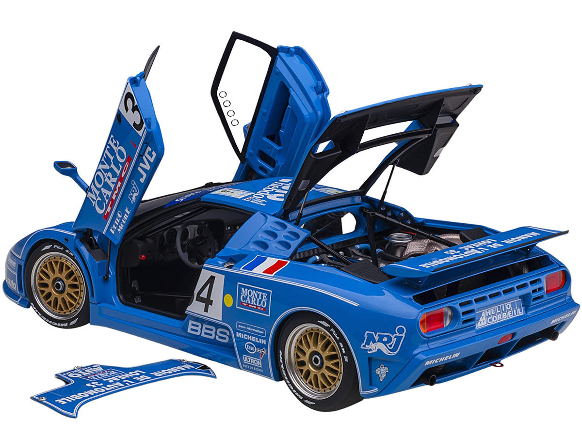Bugatti EB110 #34 Alain Cudini - Eric Helary - Jean-Christophe Boullion 24 Hours of Le Mans (1994) 1/18 Model Car by Autoart LuxuryLifeWay Online Store