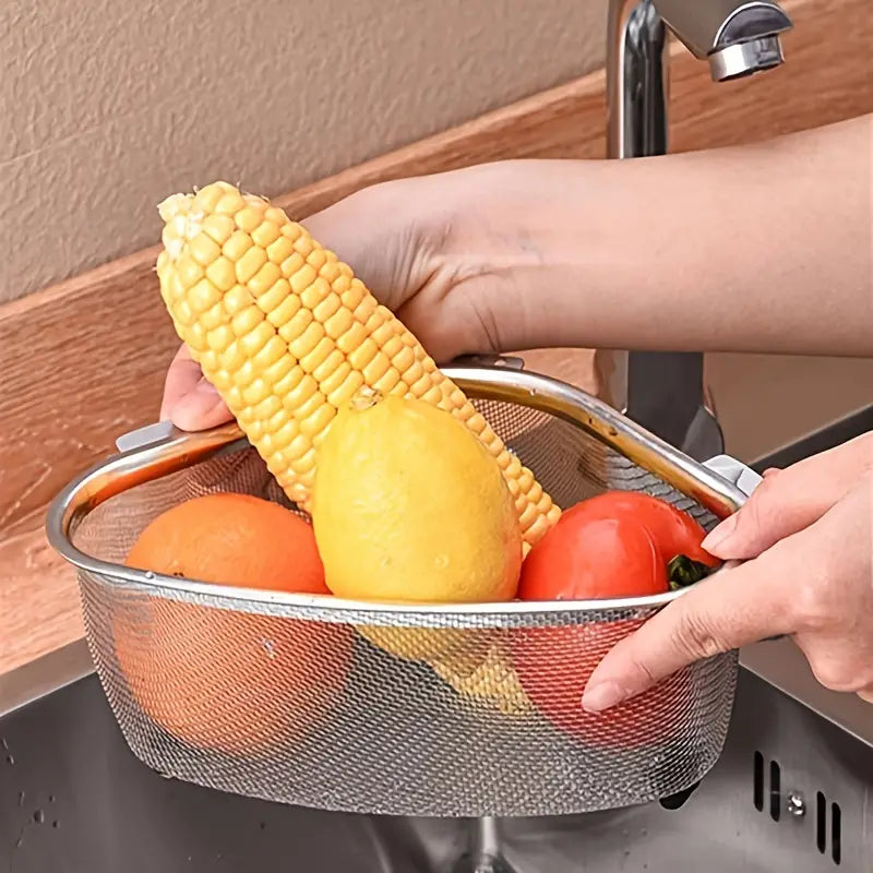 Triangular Stainless Steel Sink Drainer Basket (1PC) Best YouTube Store