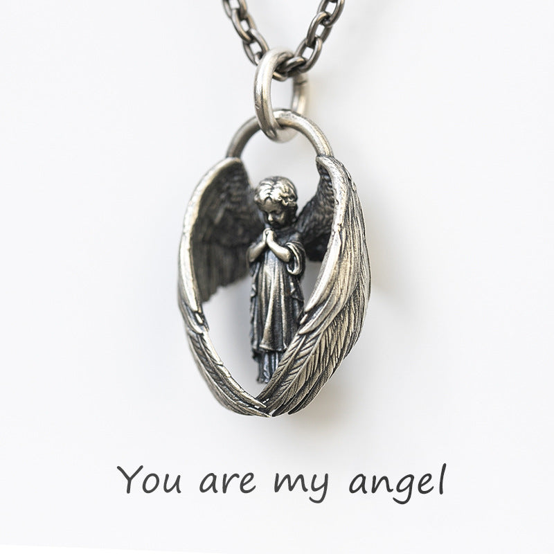 New Angel Wings Personality Pendant Necklace For Men