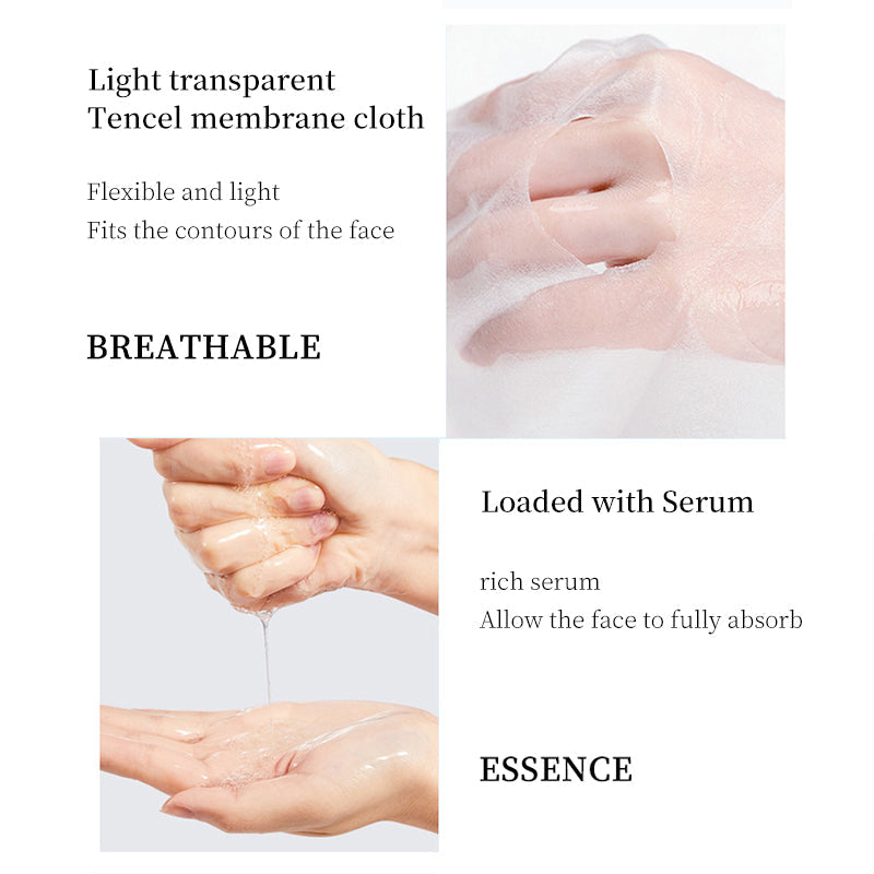 Pomegranate Elastic Moisturizing Facial Mask 10pcs