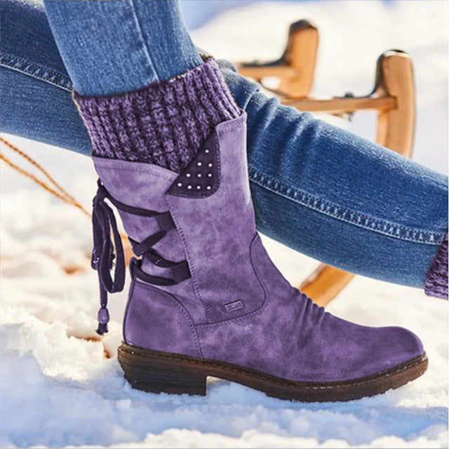 Women Winter Boots Mid-Calf Snow Boots LadyShow.Store