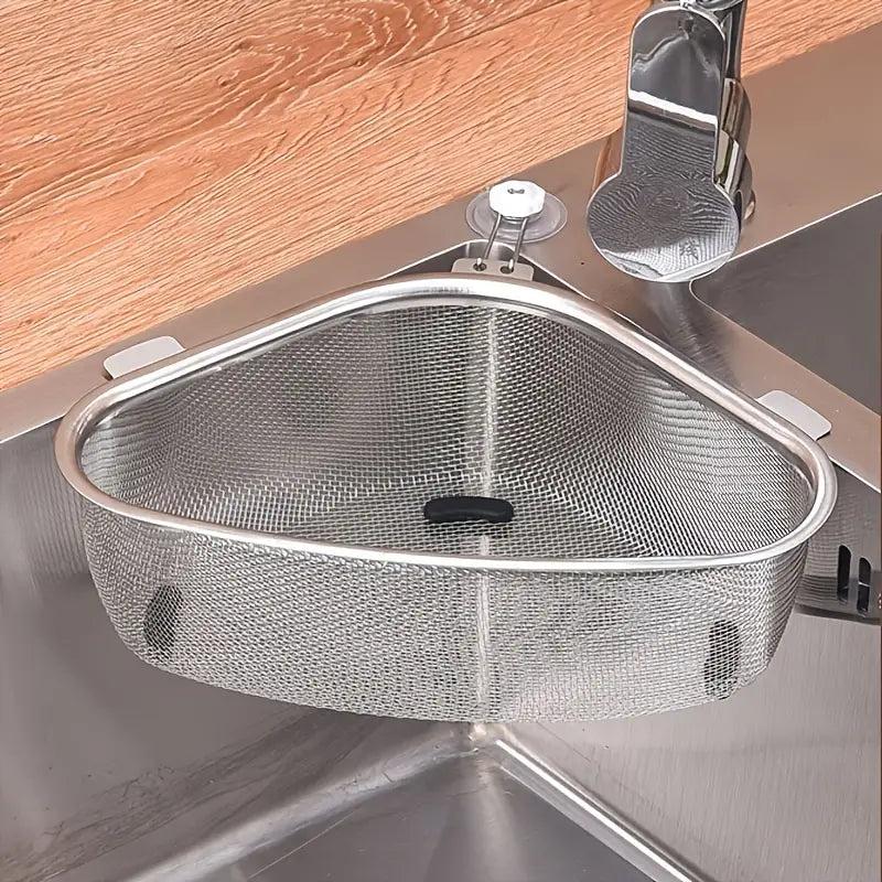 Triangular Stainless Steel Sink Drainer Basket (1PC) Best YouTube Store