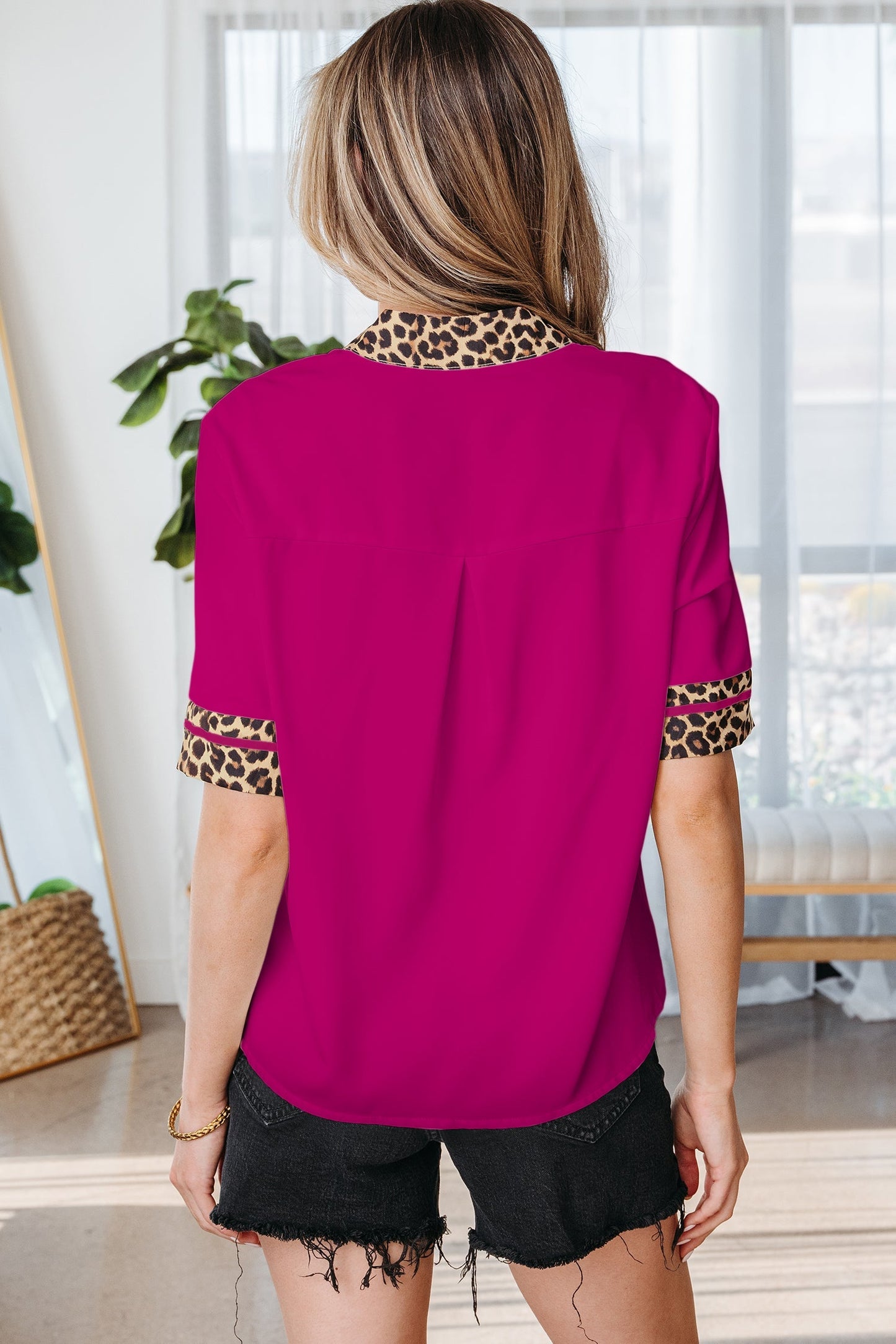 Elliana Trim Short Sleeve Blouse LuxuryLifeWay Online Store