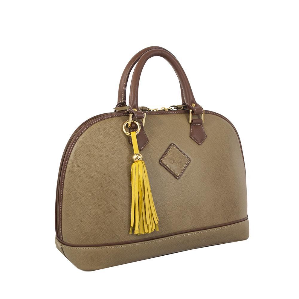 Antonia Leather Handbag- Tan/Caramel LadyShow.Store