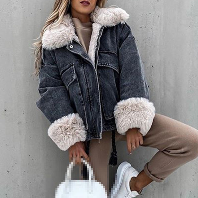 Thick Winter Women's Puffer Jacket for Warmth Pi-Mart