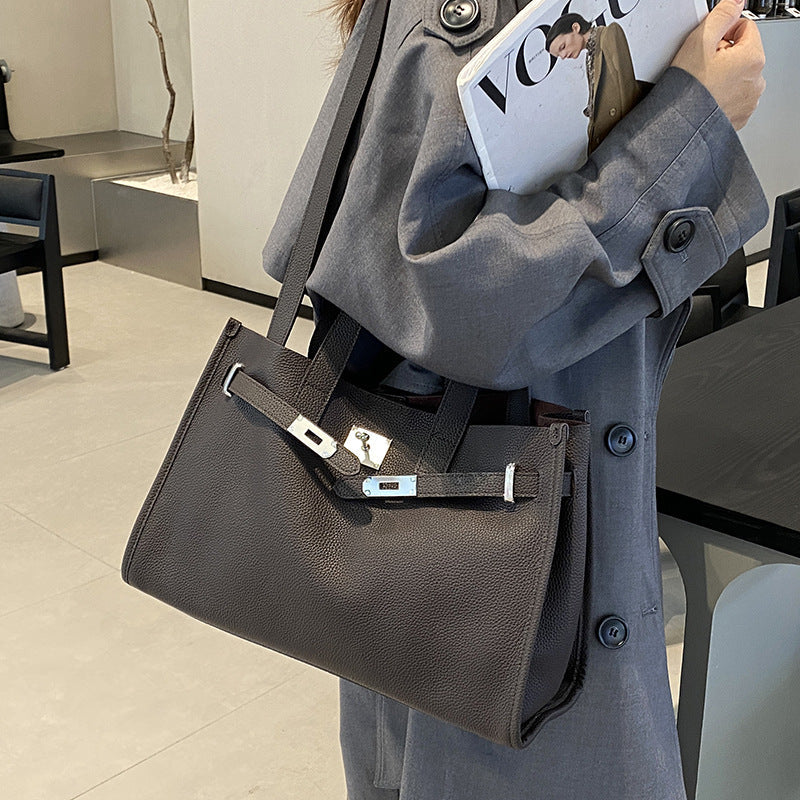 Genuine Leather Women's  Large Capacity Portable Crossbody Shoulder Bag LadyShow.Store