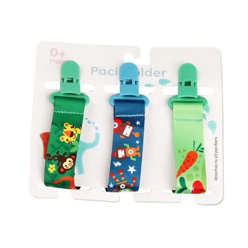 Cartoon Pattern Baby Pacifier Teether Pack of Three Pi-Mart