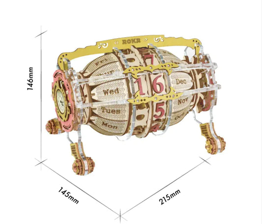 Wooden Calendar Clock Puzzle