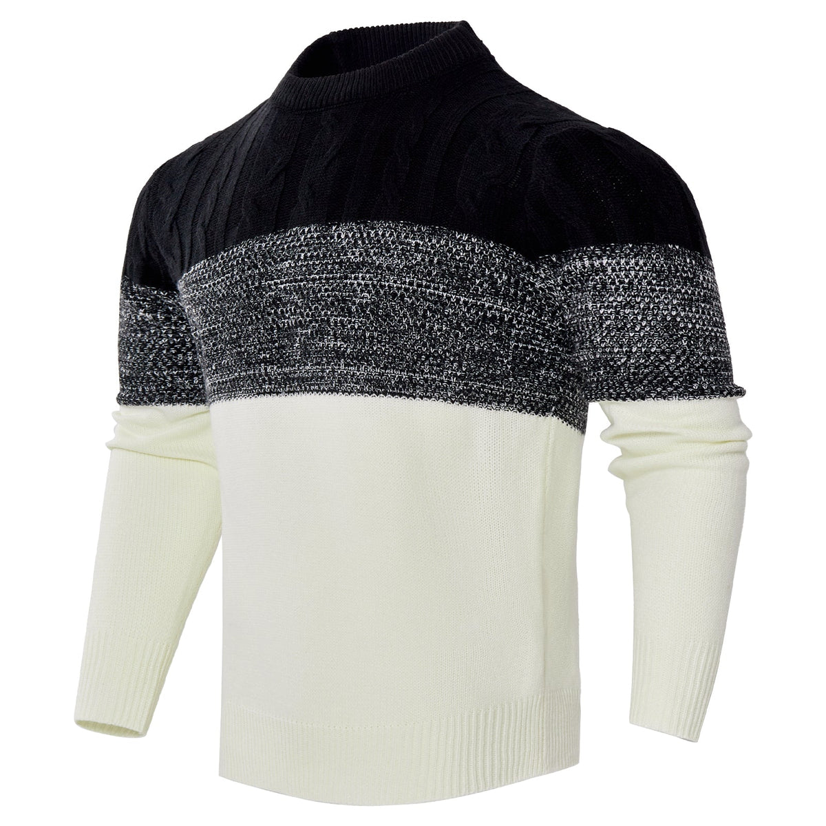 Men's Knitted Sweater Fashion Long-sleeved Pullover Tops Fall And Winter Clothing NorixaFashion.com