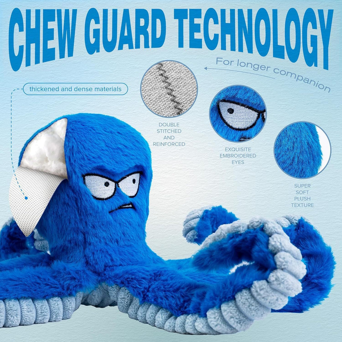 Stuffed Tough Dog Chew Toys Large Dog Toys To Keep Them Busy Interactive Squeaky Toys Tug Of War Crinkle Puppy Dog Toy Pets Fashion