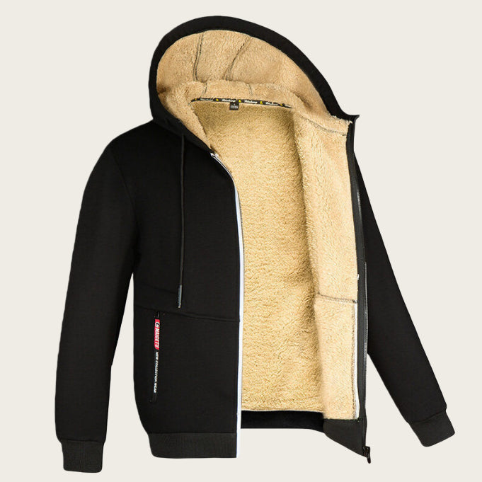 Lamb Fleece Thickened Sports Casual Thickened Hooded Jacket Best YouTube Store