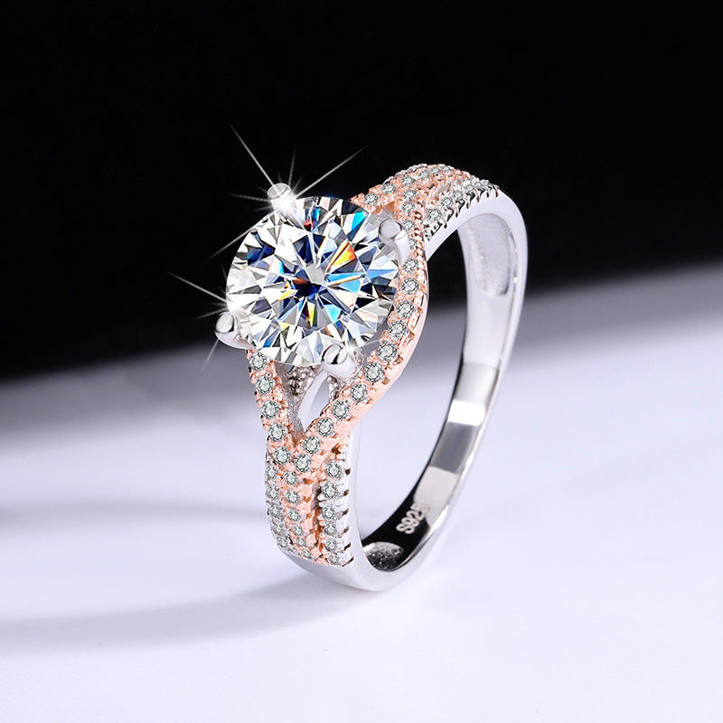 Moissanite Female Diamond Silver Ring LadyShow.Store