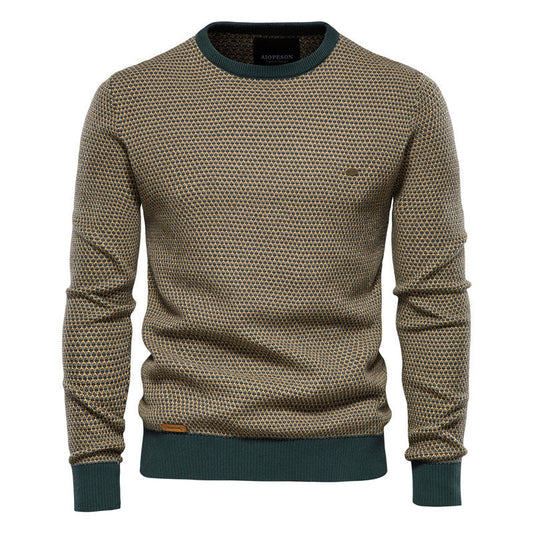 Casual Hit Color Men's European Size Shirt Trend Pullover LadyShow.Store