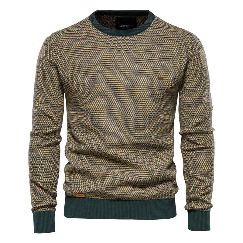 Casual Hit Color Men's European Size Shirt Trend Pullover LadyShow.Store