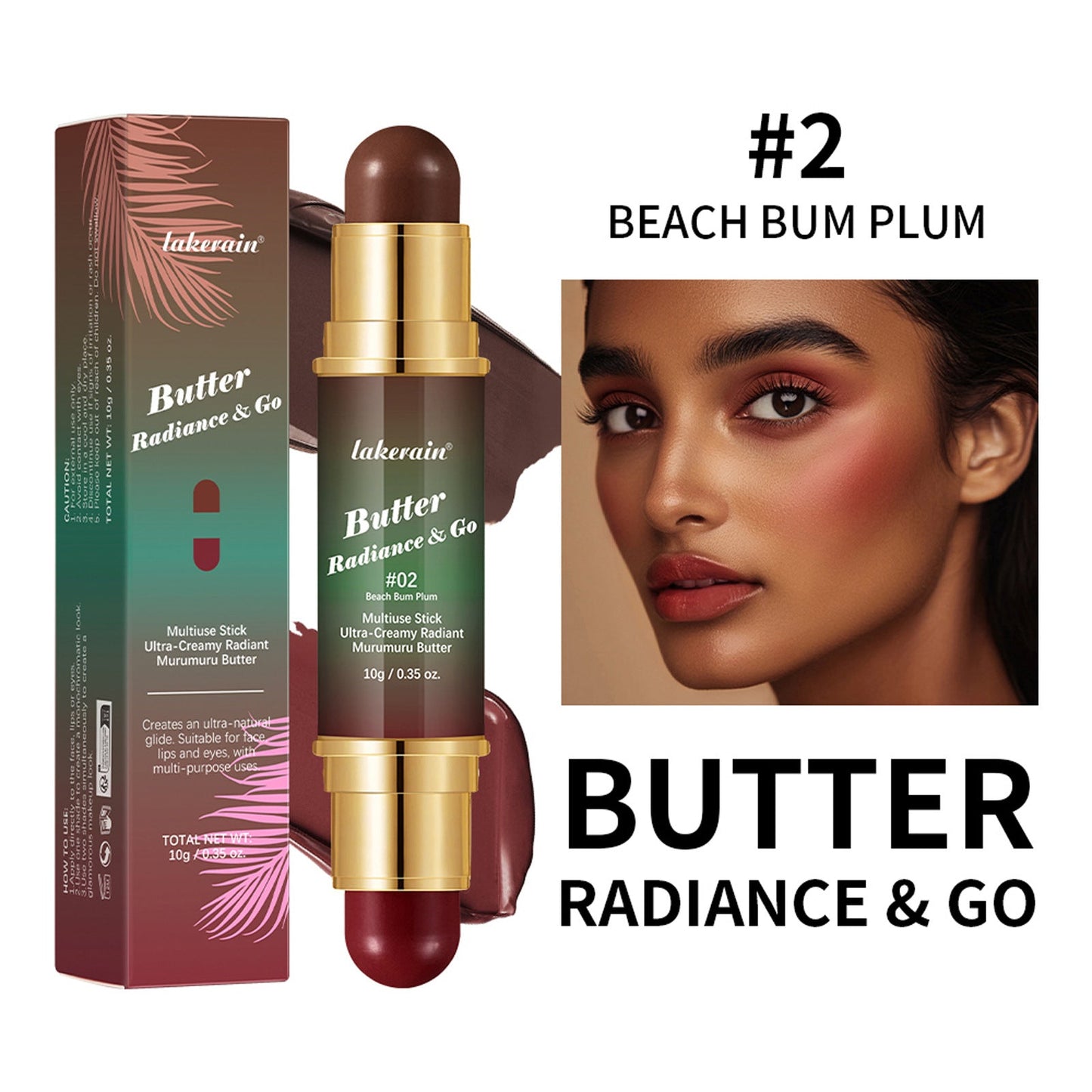 Natural Nude Makeup Double-headed Three-dimensional Face Repair Blush Stick LadyShow.Store