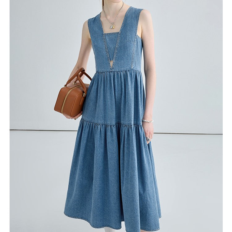 Denim Strap Dress For Women NorixaFashion.com