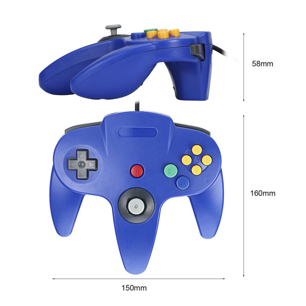 New Wired Controller Joystick Compatible With Nintendo 64 N64 Video Game Console Pi-Mart