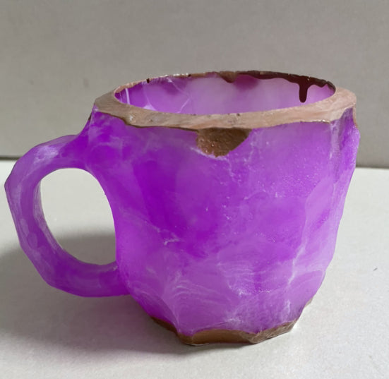 400ml Resin Mineral Crystal Coffee Mugs With Handles Elegant Fake Mineral Crystal Cup For Workplace Home Decor Christmas Gift Kitchen Gadgets PearlNestDecor.com