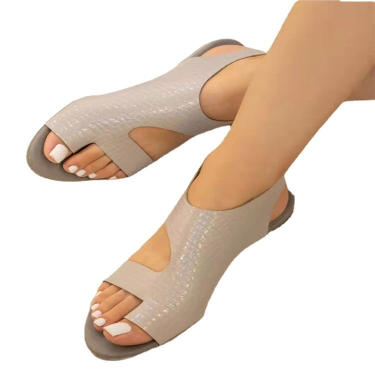 Summer Ladies Casual Flat Plus Size Beach Resort Sandals LadyShow.Store