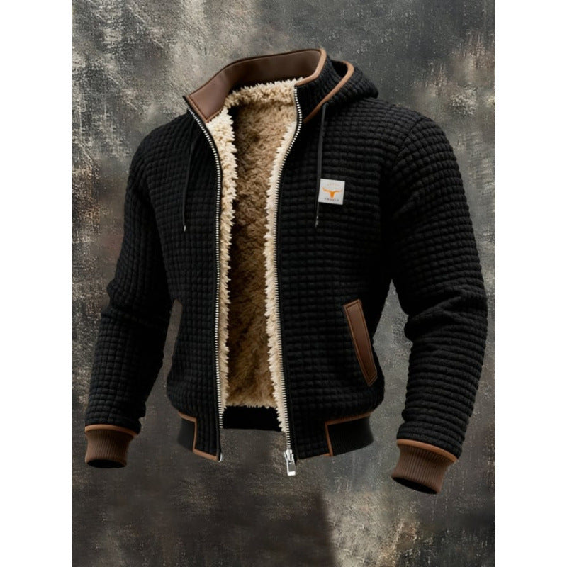 Men's Fleece-Lined Thick Hooded Jacket Best YouTube Store