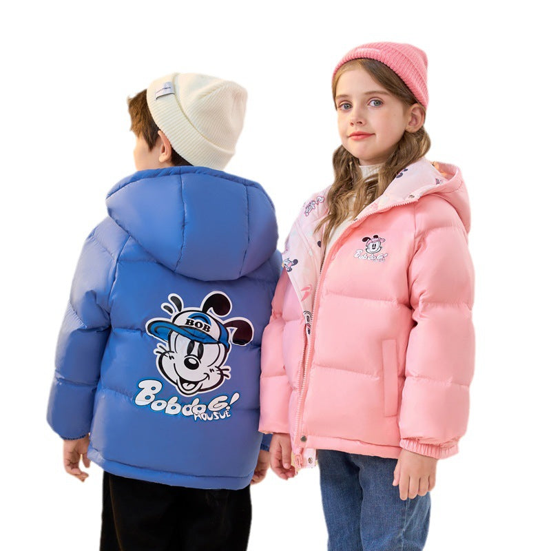 Babu Bean Reversible Down Jacket for Kids Winter Outerwear Pi-Mart