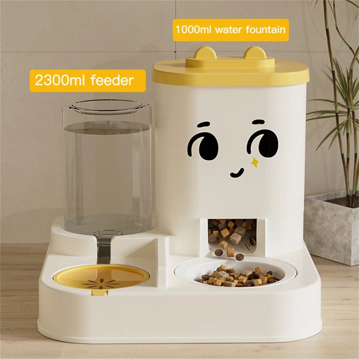 Pet Cartoon Feeding And Watering Dispenser With Large Capacity - Universal Cat And Dog Bowls For Pets Pets Fashion