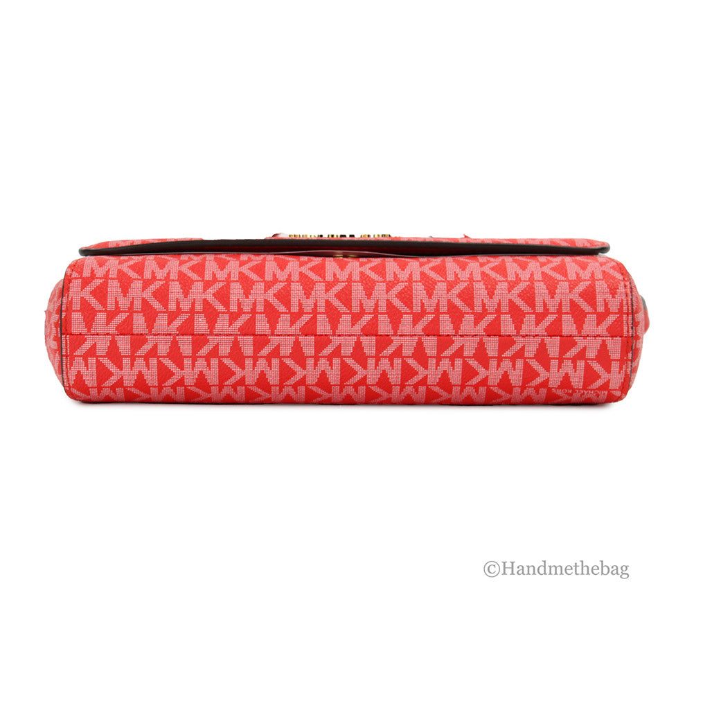 Michael Kors Jet Set Medium Dark Sangria Convertible Pouchette LadyShow.Store