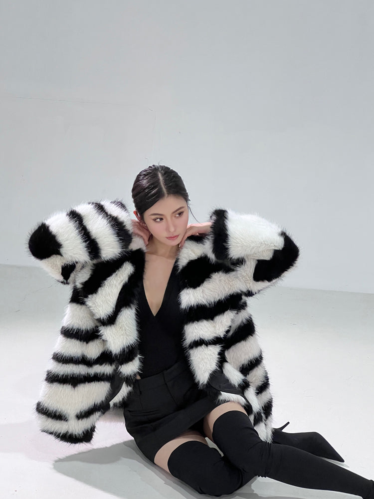 Zebra Print Short Green Fur For Women Best YouTube Store