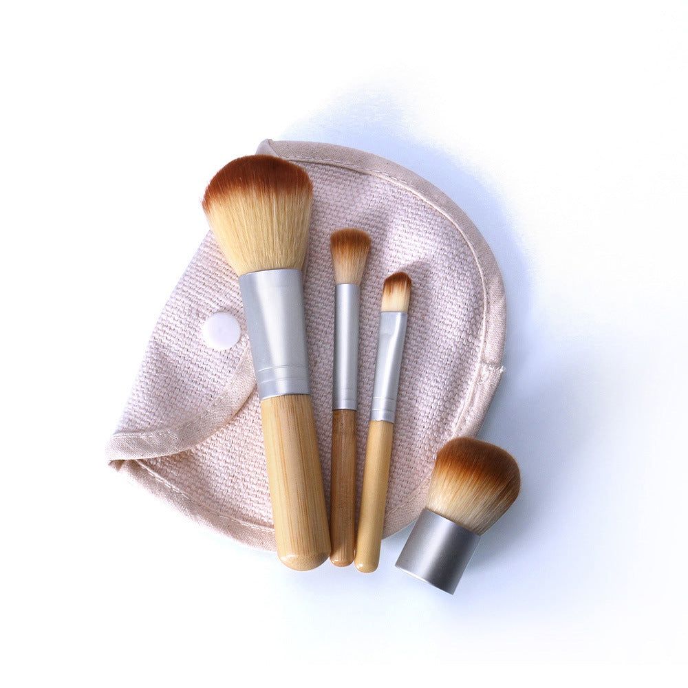 4 Bamboo Handle Makeup Brush Set LadyShow.Store