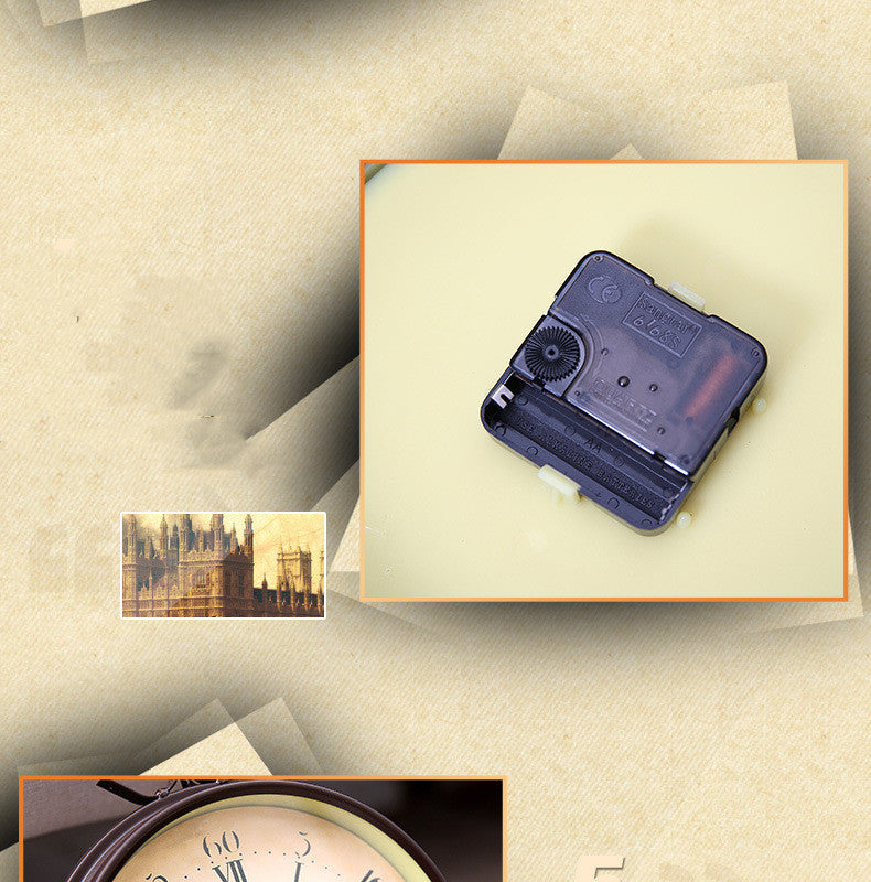 Tieyi Retro Creative Home Wall Clock PearlNestDecor.com