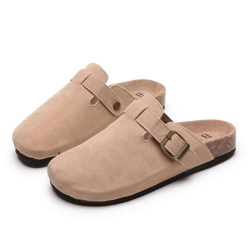 Large 35-45 Vintage Women's Shoes Slip On Flat Bottomed Half Slippers LadyShow.Store