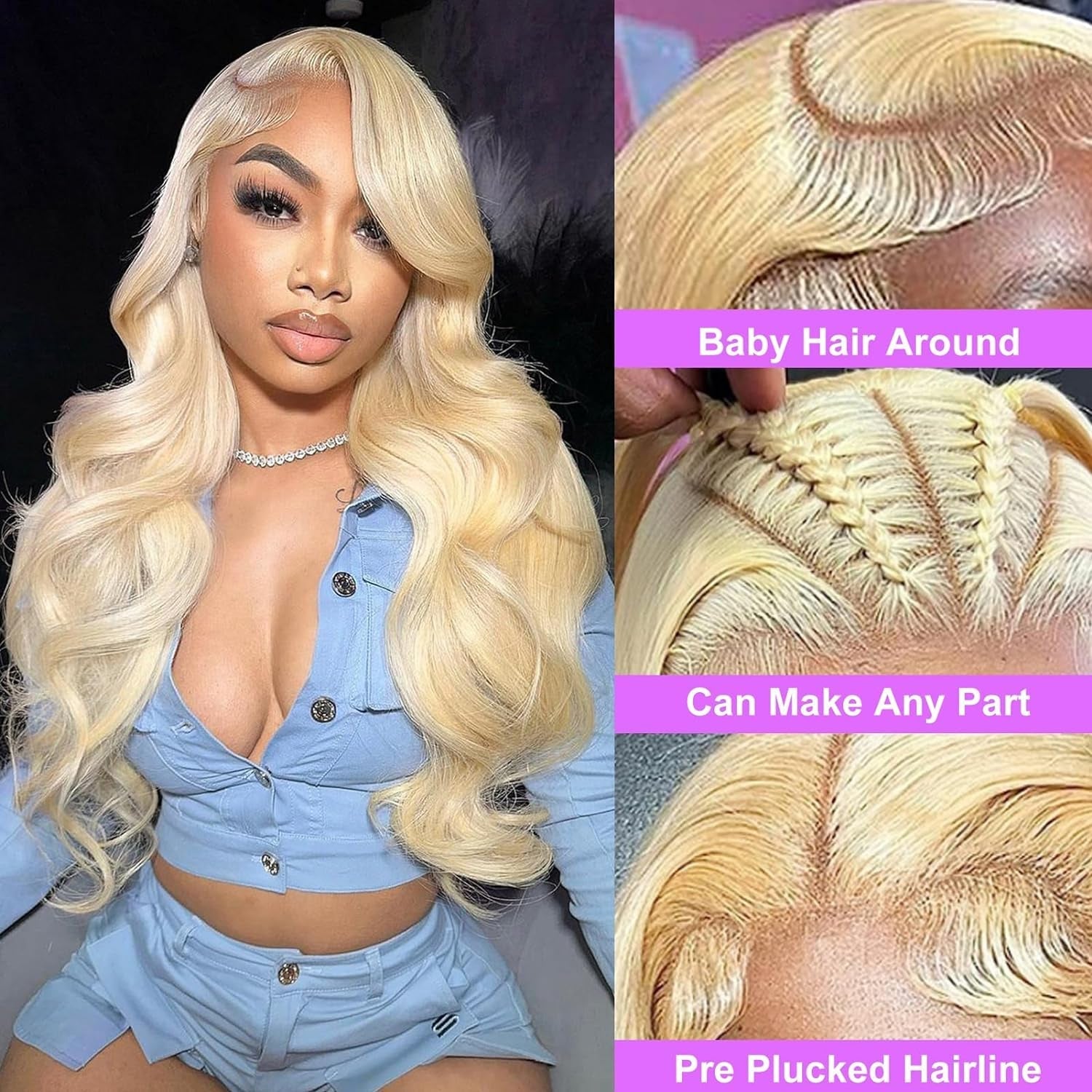 Former LACE Head Cap LACE FRONTAL WIG13x4 Straight 613 BLONDE Straight Hair LuxuryLifeWay Online Store