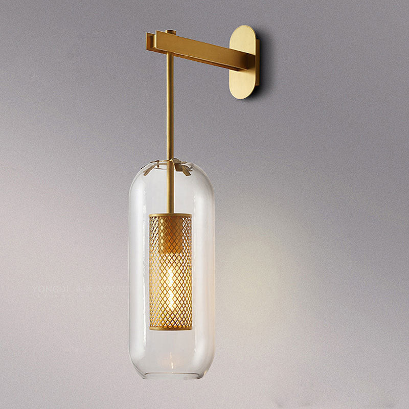 Living Room Wall Lamp Retro Creative Corridor Aisle Glass Ball Wall Lamp PearlNestDecor.com