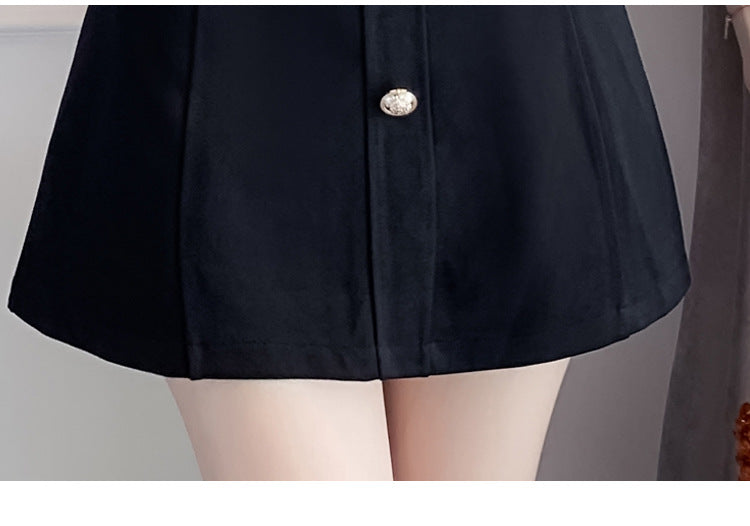 Women Chiffon Lantern Sleeve Splicing Shirt Dress NorixaFashion.com