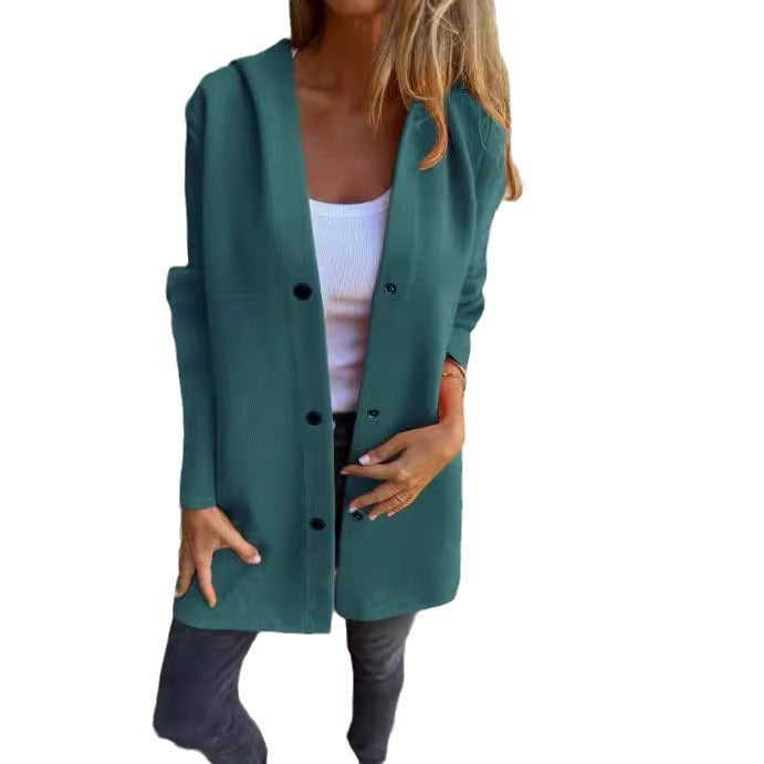 Cross-Border European And American 2026 Autumn And Winter New Fashion Long-Sleeve Solid Color Jacket For Women, Popular On Amazon And Aliexpress NorixaFashion.com