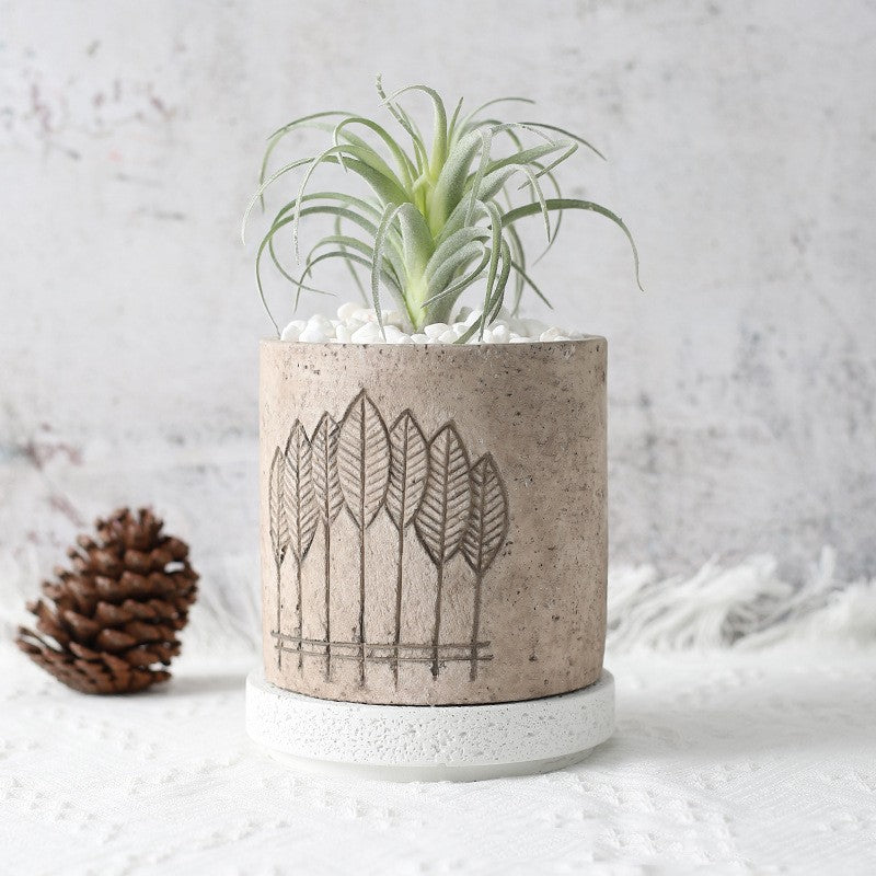 Cement Succulent Home Flowerpot Simple