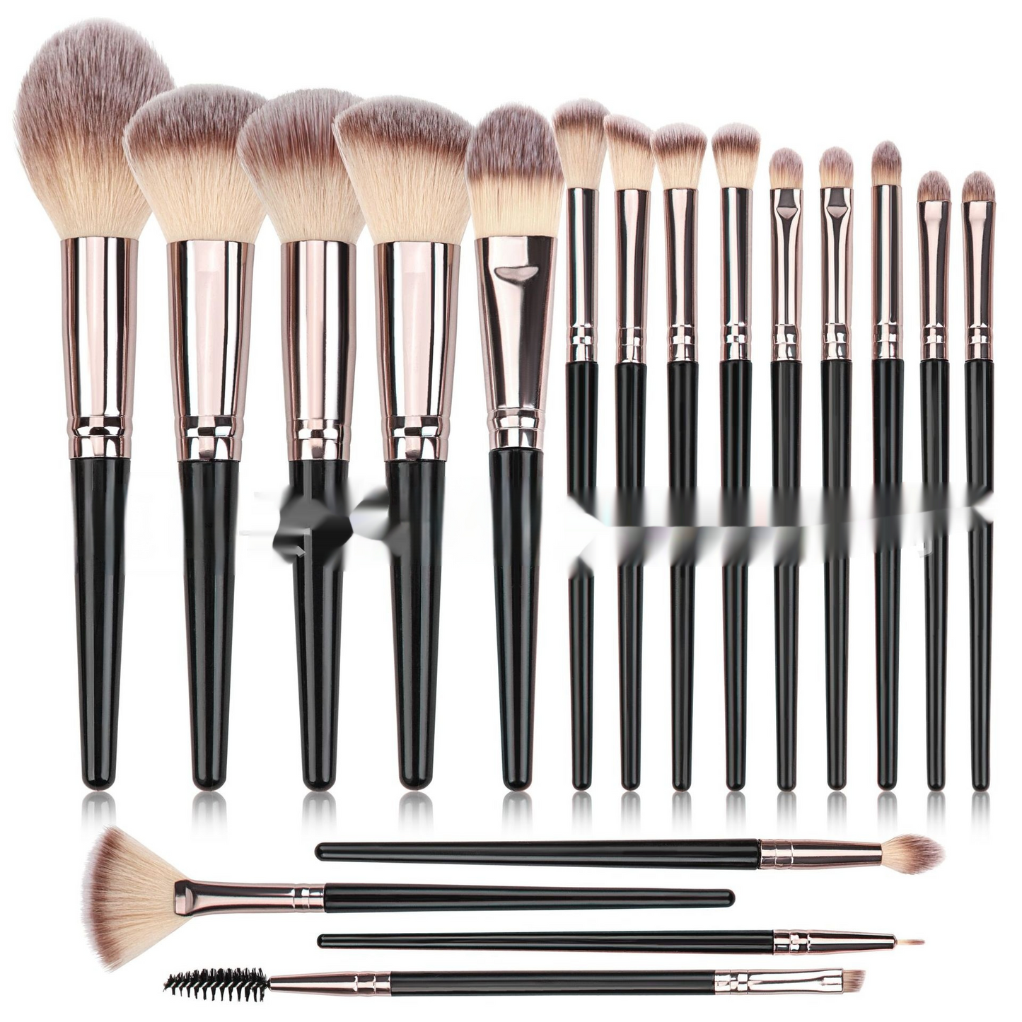 Black Makeup Brush Set – Face & Eyes LadyShow.Store