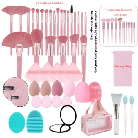 Makeup Brush & Puff Travel Set LadyShow.Store