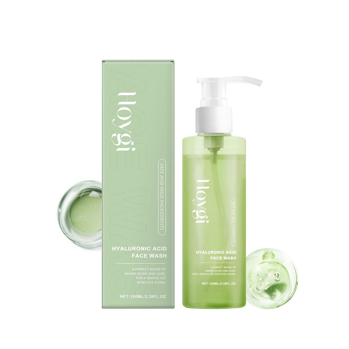 Cleansing Pores, Cleansing Facial Skin, Refreshing, Moisturizing, Smooth, Hyaluronic Acid Mild Cleansing Gel 1 0 0ml 1 Box Tri Light Beauty