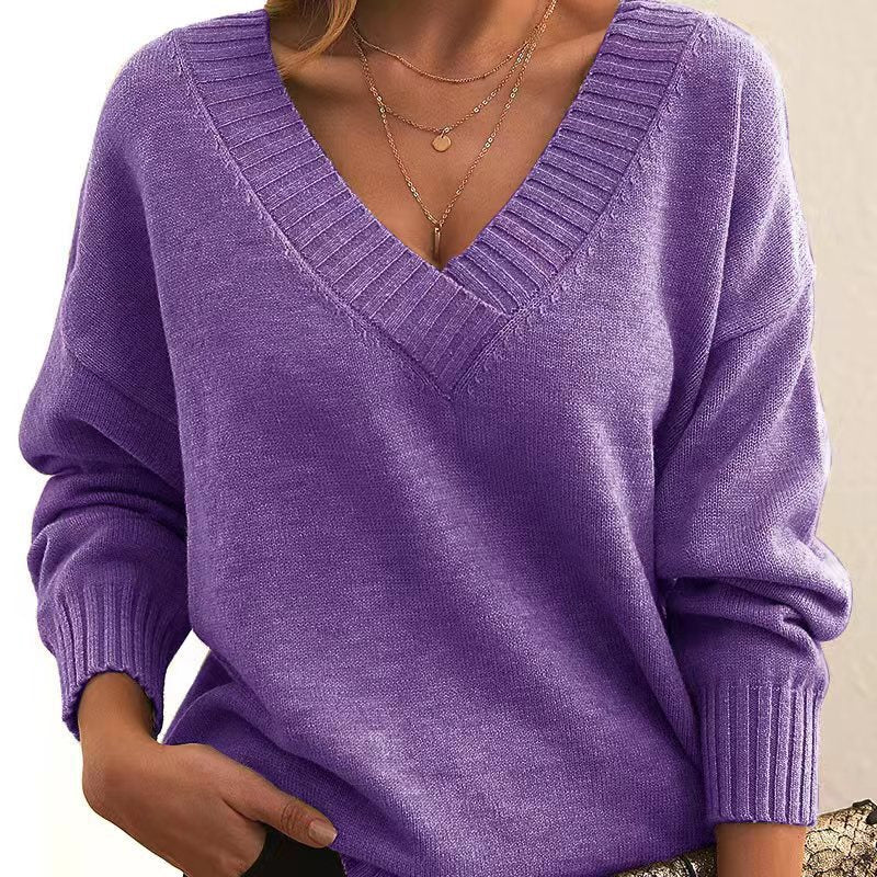 Women's Fashion Casual Versatile Knit Shirt NorixaFashion.com