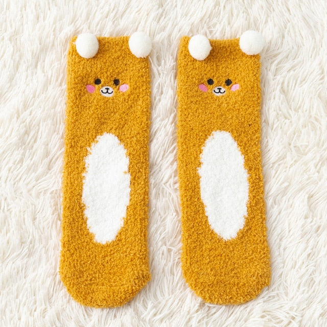 Women's  Fuzzy Socks Winter Warm Fleece Pi-Mart