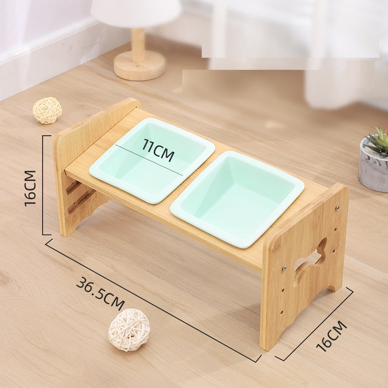 Adjustable Cat Bowl Dog Bowl Neck Protector Pet Supplies Pets Fashion